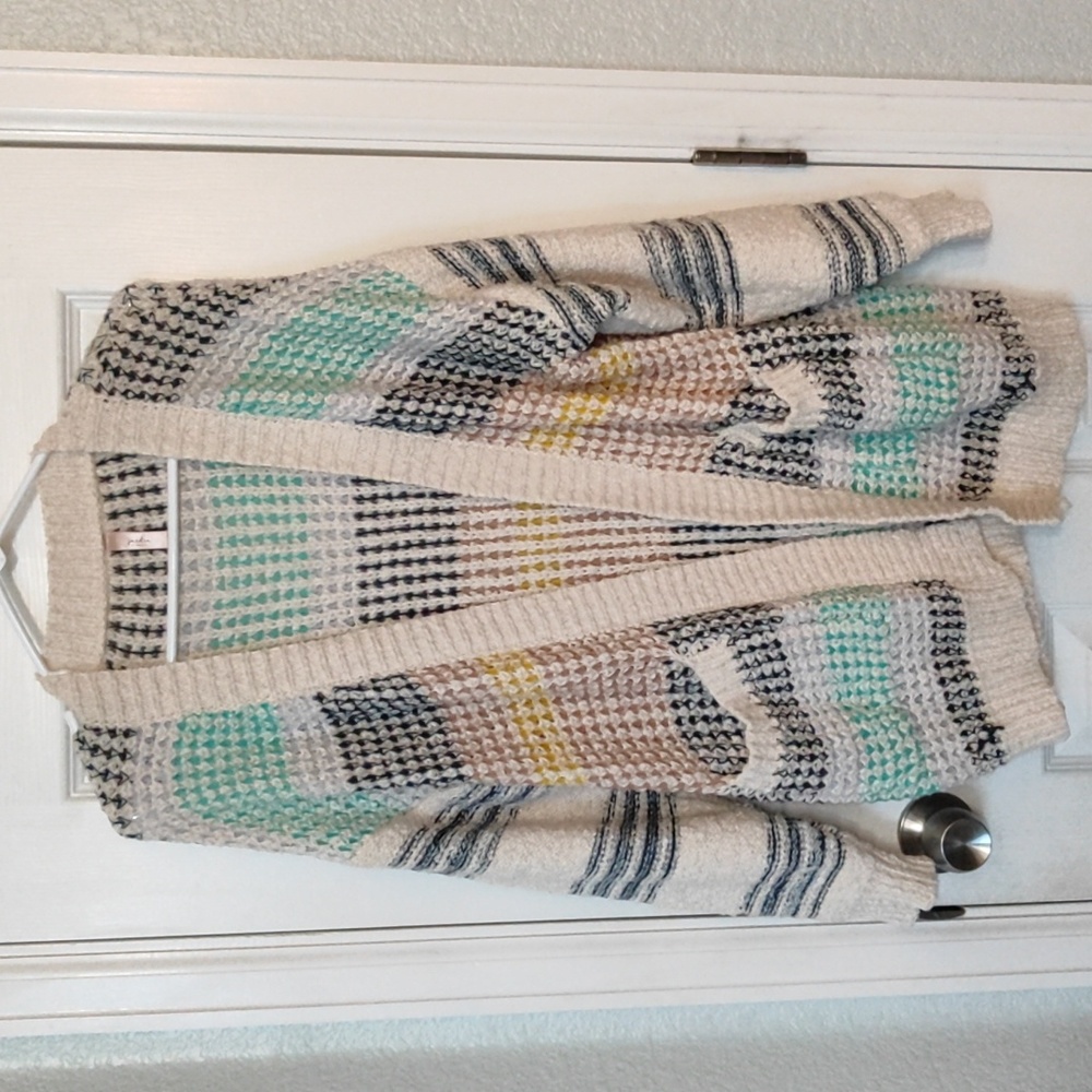 Chunky Knit Multicolor Cardigan